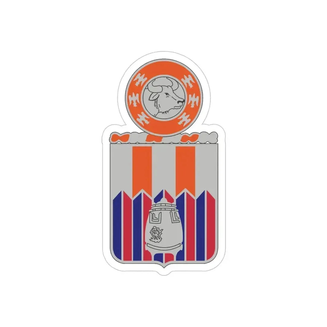 122 Signal Battalion (U.S. Army) REVERSE PRINT Transparent Die-Cut STICKER - The Sticker Space