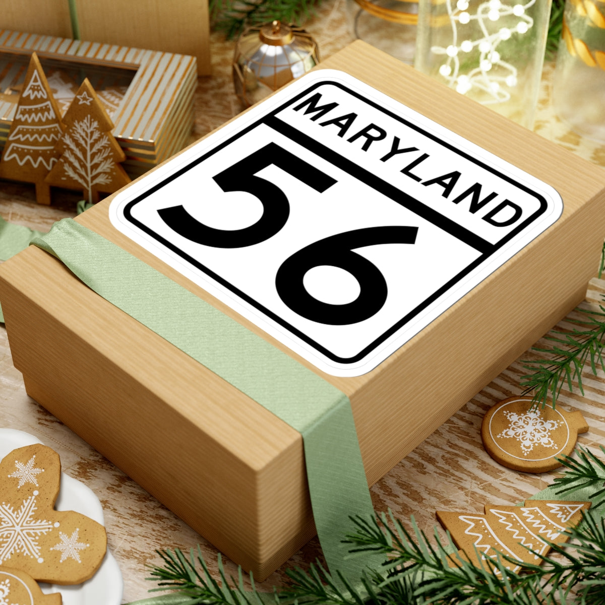 MD Route 56 (Maryland) (Road Sign) STICKER Vinyl Kiss-Cut Decal