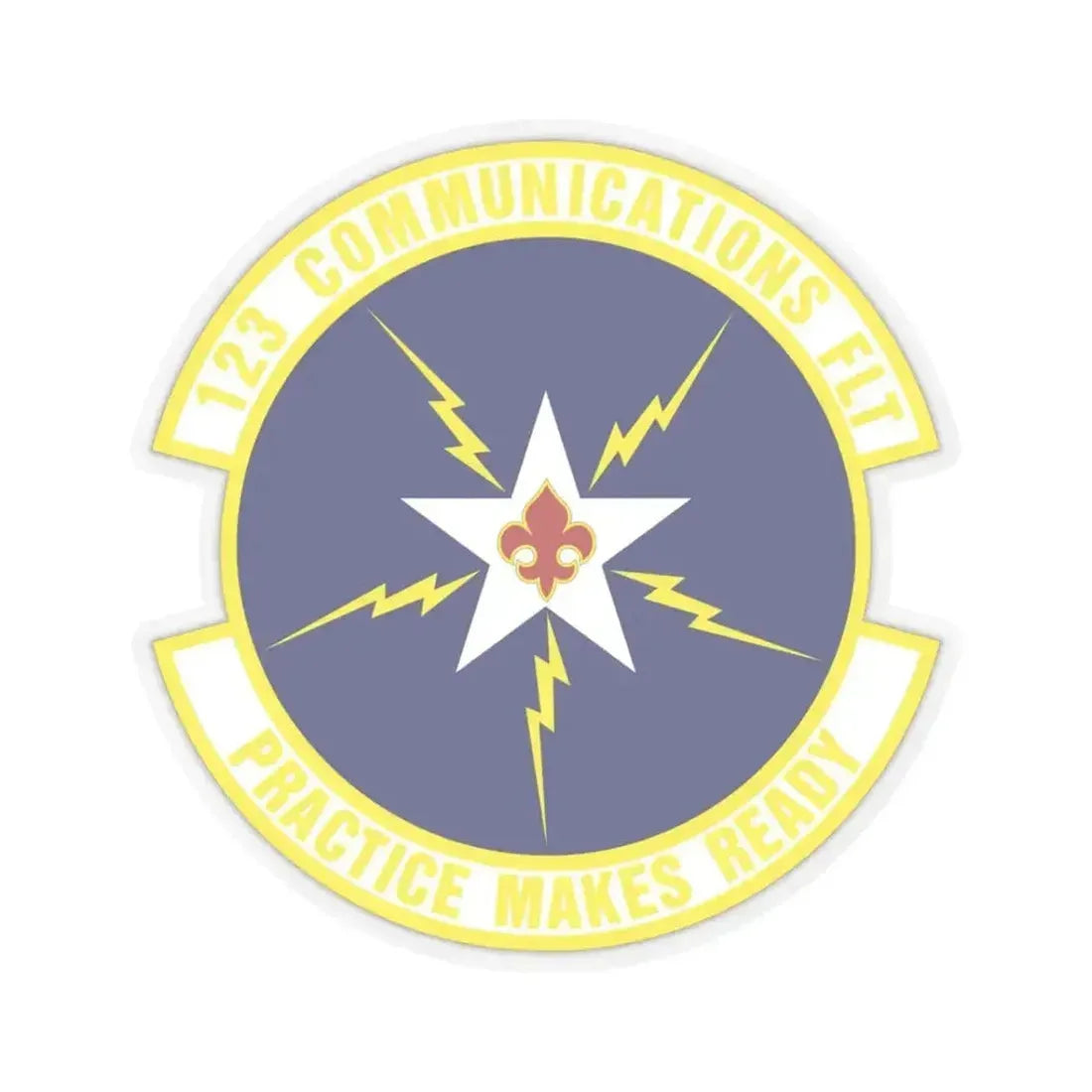 123d Communications Squadron (U.S. Air Force) STICKER Vinyl Kiss-Cut Decal 3 Inch Transparent - The Sticker Space
