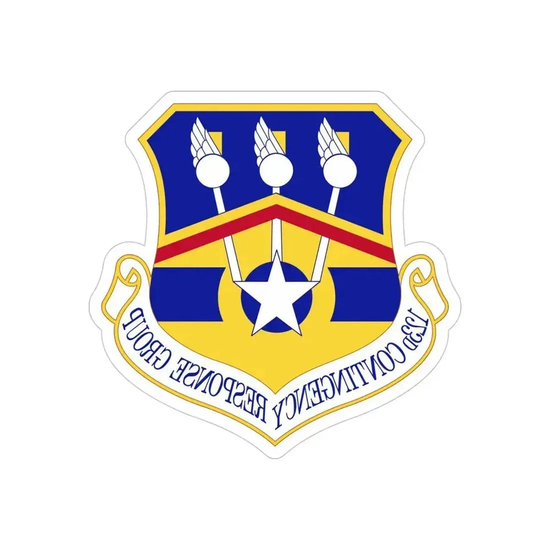123d Contingency Response Group (U.S. Air Force) REVERSE PRINT Transparent Die-Cut STICKER - The Sticker Space