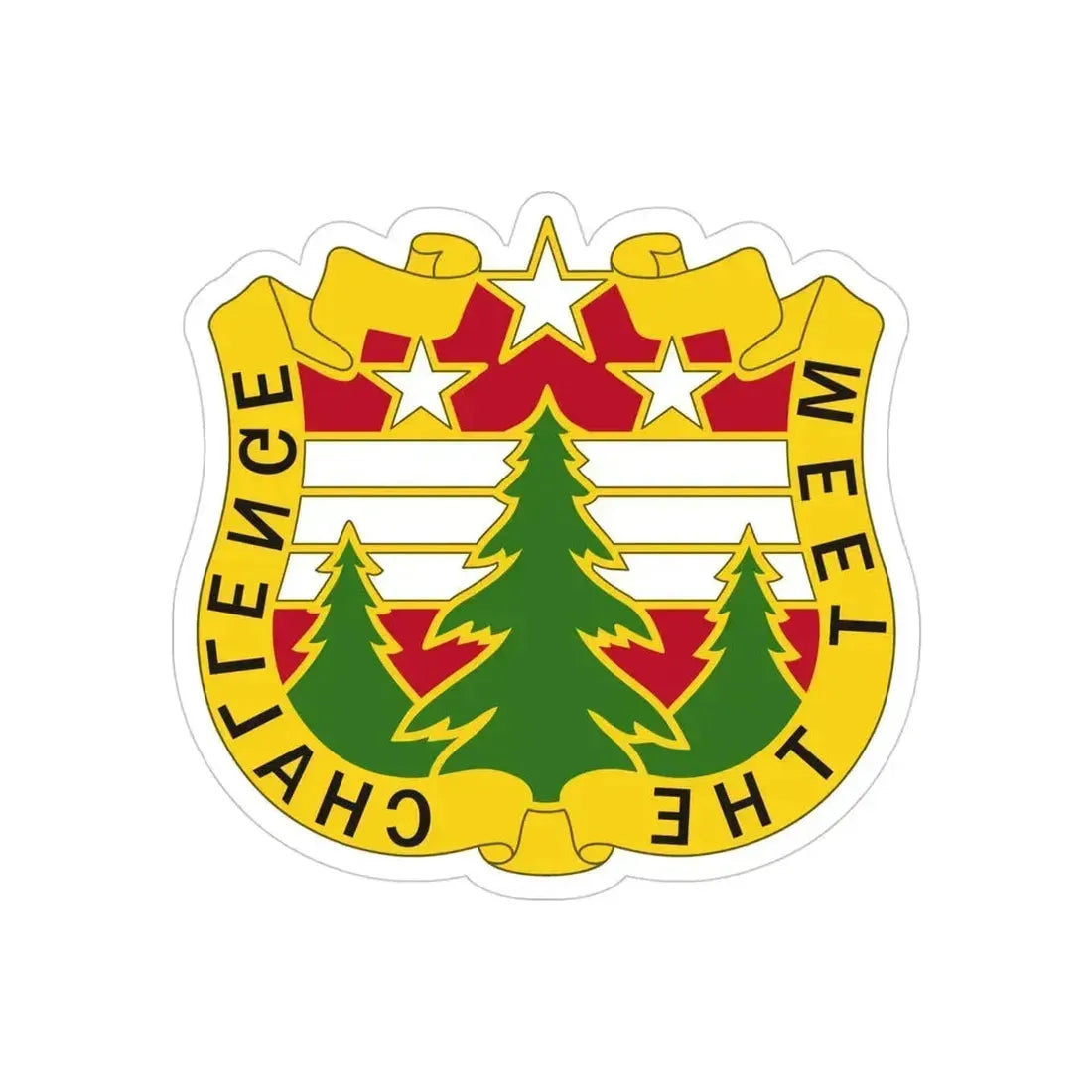 124 Regional Support Command 2 (U.S. Army) REVERSE PRINT Transparent Die-Cut STICKER - The Sticker Space