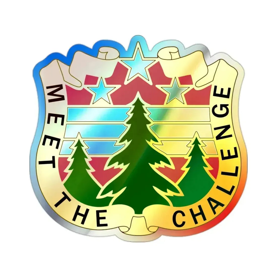 124 Regional Support Command v2 (U.S. Army) Holographic STICKER Die-Cut Vinyl Decal - The Sticker Space