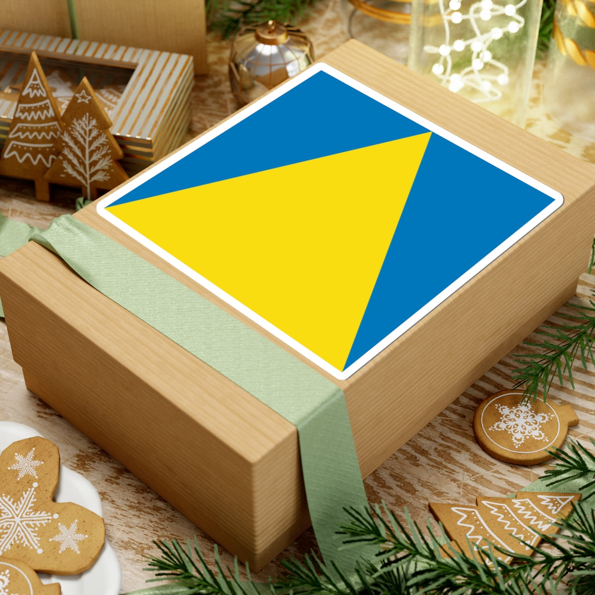 Flag of Novyi Rozdil (Ukraine) STICKER Vinyl Kiss-Cut Decal