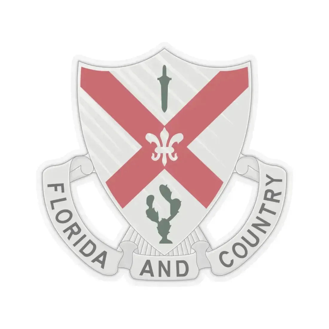 124th Infantry Regiment (U.S. Army) STICKER Vinyl Kiss-Cut Decal 6 Inch Transparent - The Sticker Space