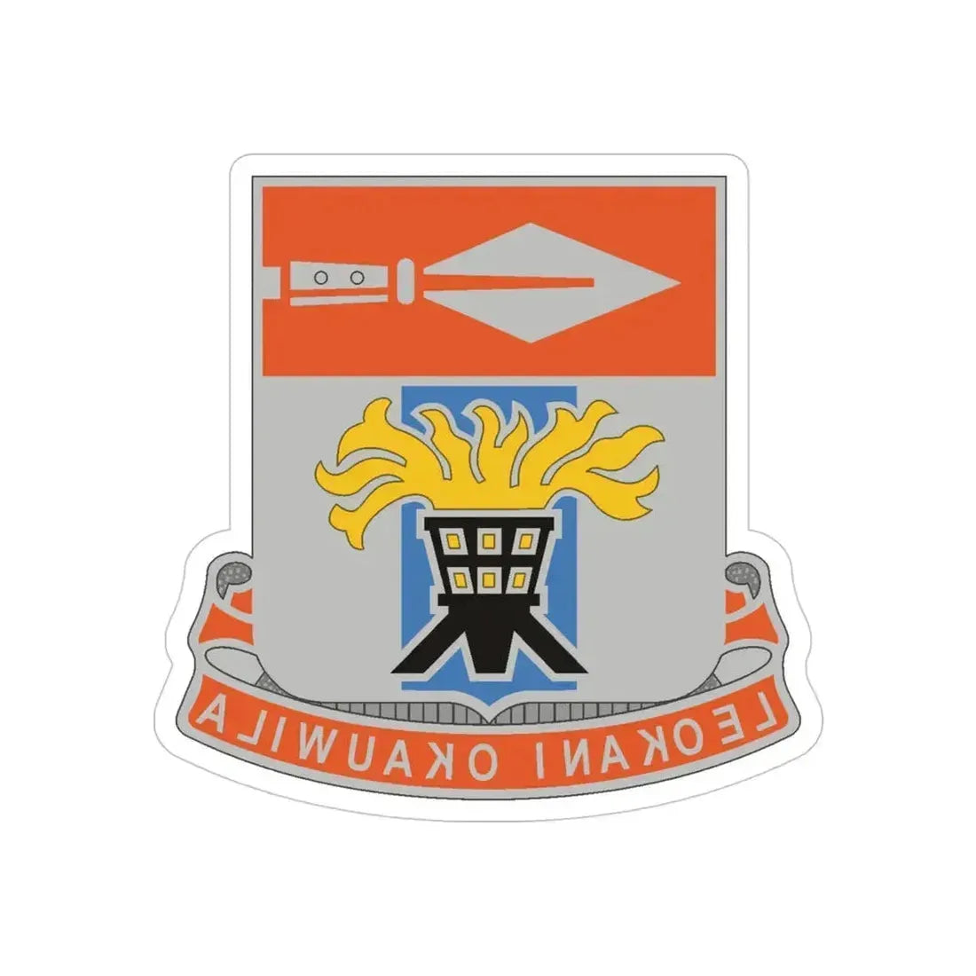 125 Signal Battalion (U.S. Army) REVERSE PRINT Transparent Die-Cut STICKER - The Sticker Space