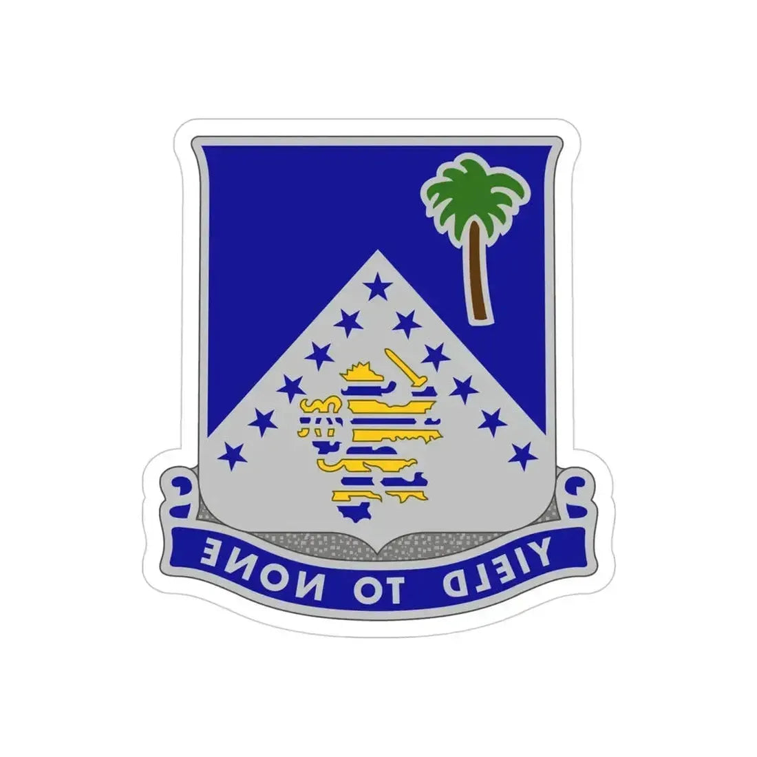 125th Infantry Regiment (U.S. Army) REVERSE PRINT Transparent Die-Cut STICKER - The Sticker Space