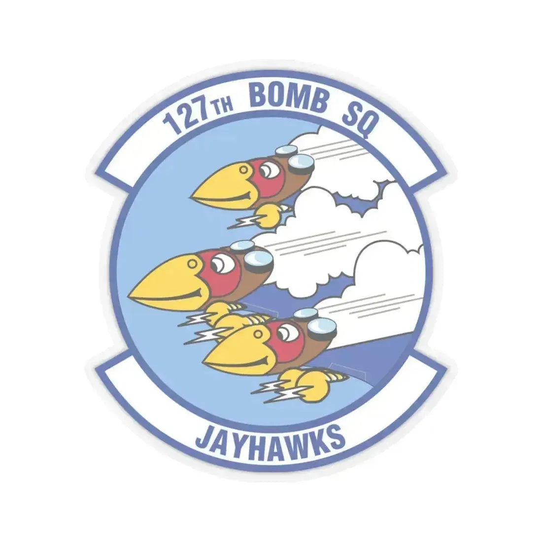 127 Bomber Squadron (U.S. Air Force) STICKER Vinyl Kiss-Cut Decal 6 Inch Transparent - The Sticker Space