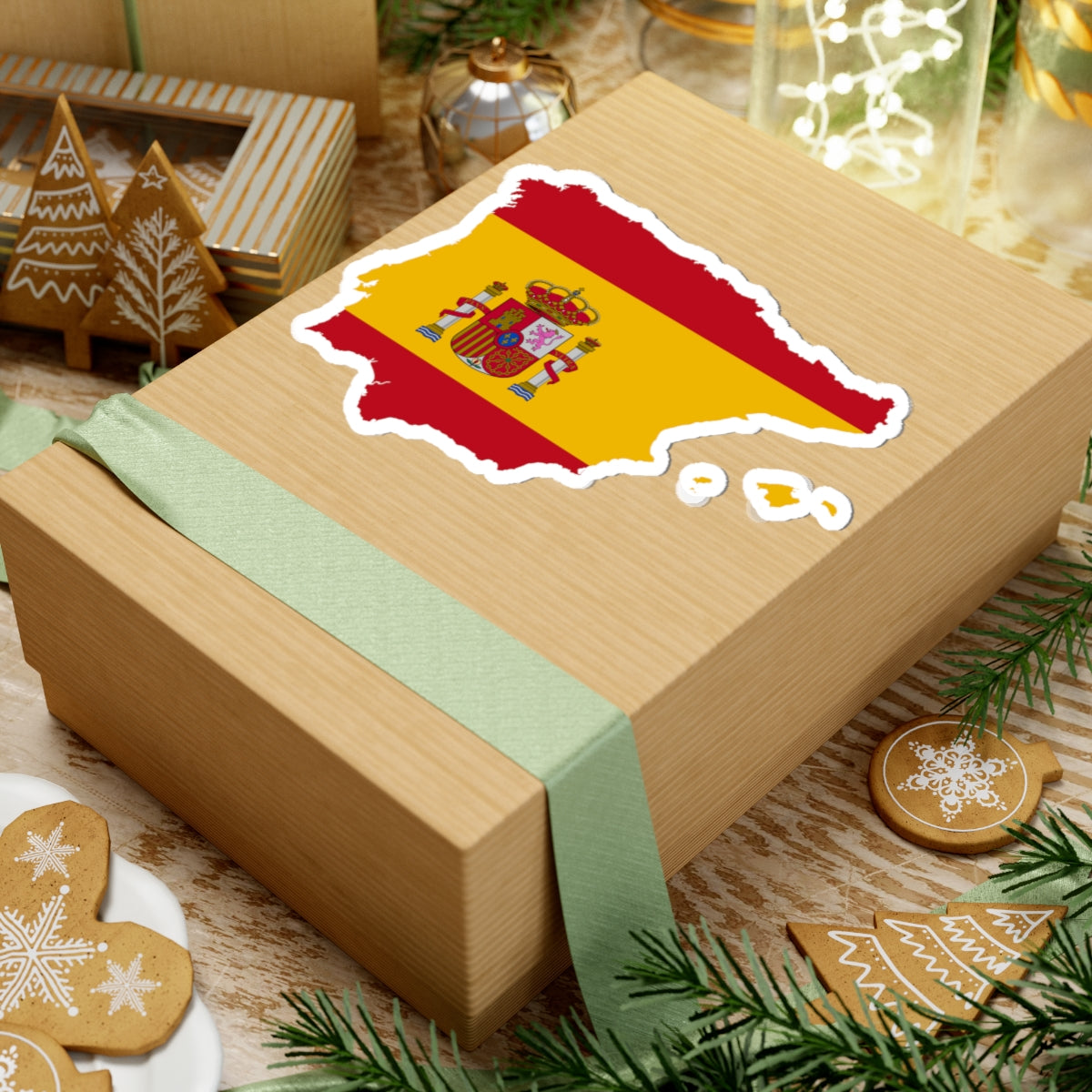 Flag map of Greater Spain (Spain) STICKER Vinyl Kiss-Cut Decal