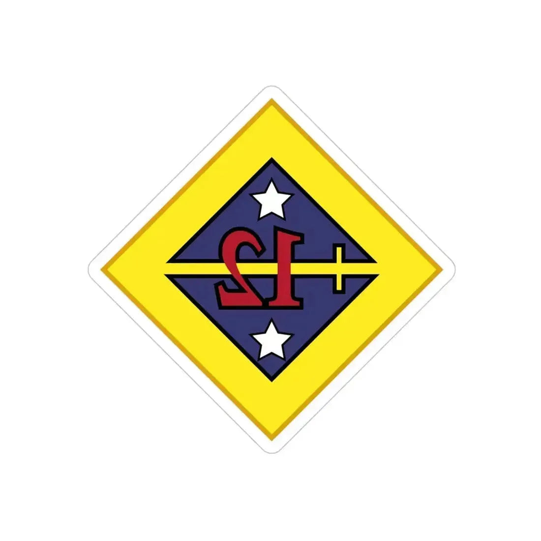 12th US division Insignia (U.S. Army) REVERSE PRINT Transparent Die-Cut STICKER - The Sticker Space