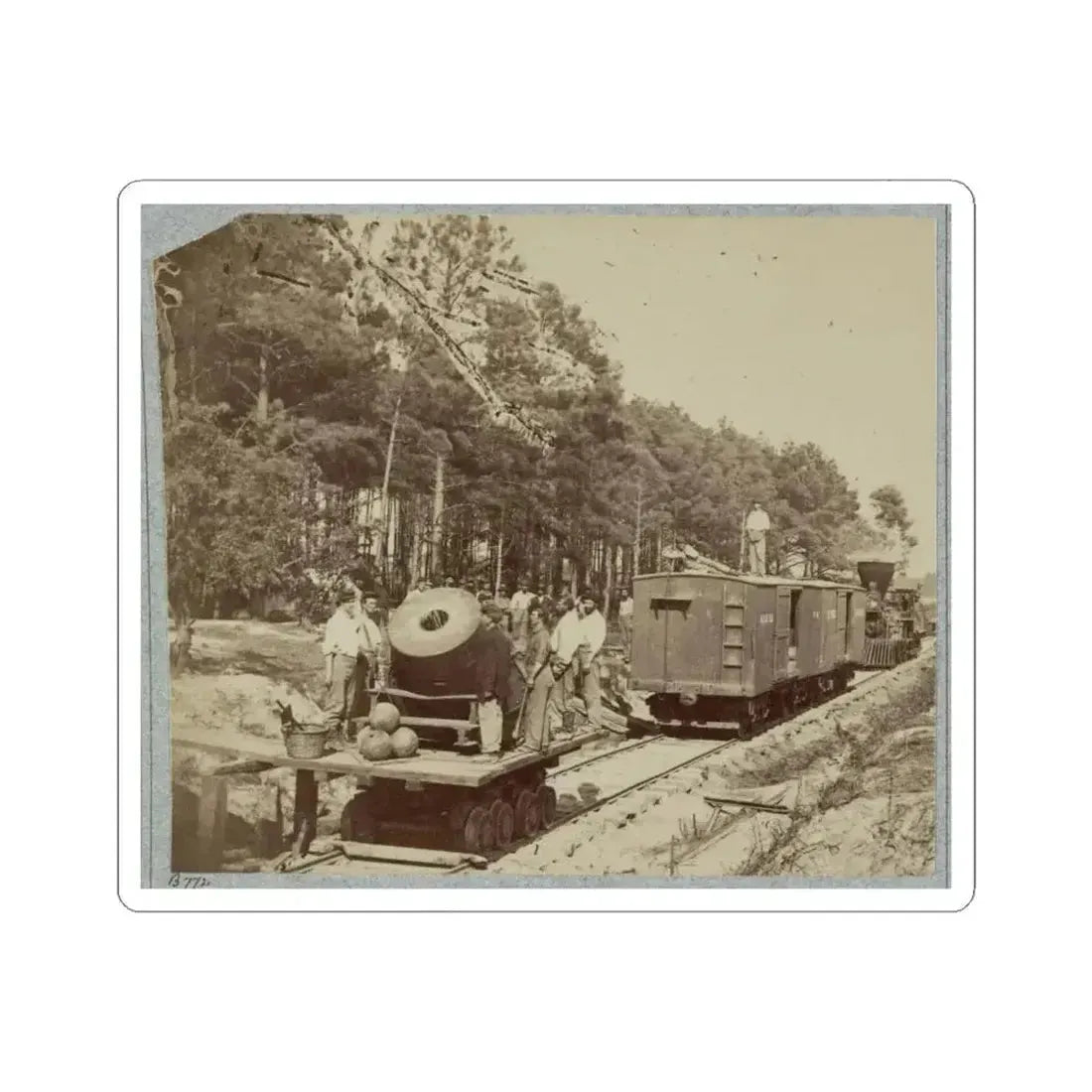 13 Inch Mortar Dictator , in Front of Petersburg, Va. (U.S. Civil War) STICKER Vinyl Kiss-Cut Decal - The Sticker Space