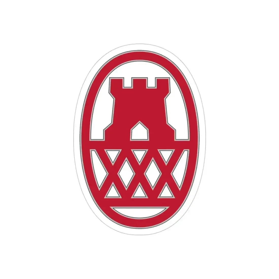 130 Maneuver Enhancement Brigade (U.S. Army) REVERSE PRINT Transparent Die-Cut STICKER - The Sticker Space