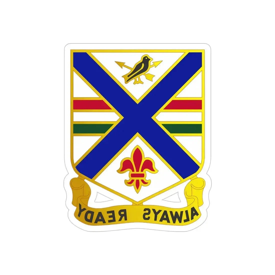 130th Infantry Regiment (U.S. Army) REVERSE PRINT Transparent Die-Cut STICKER - The Sticker Space