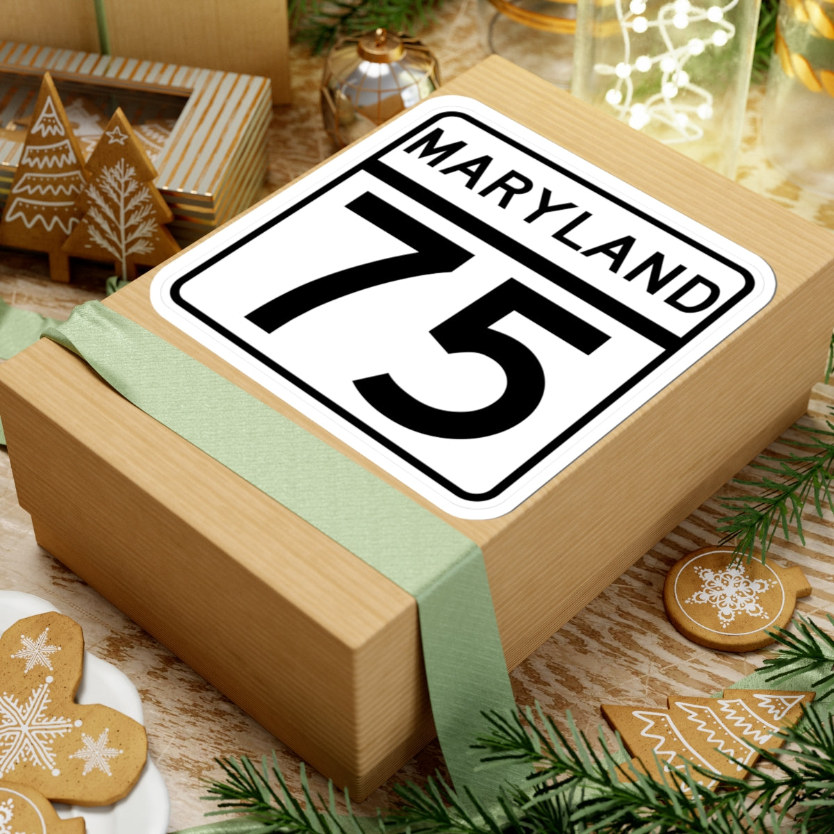 MD Route 75 (Maryland) (Road Sign) STICKER Vinyl Kiss-Cut Decal