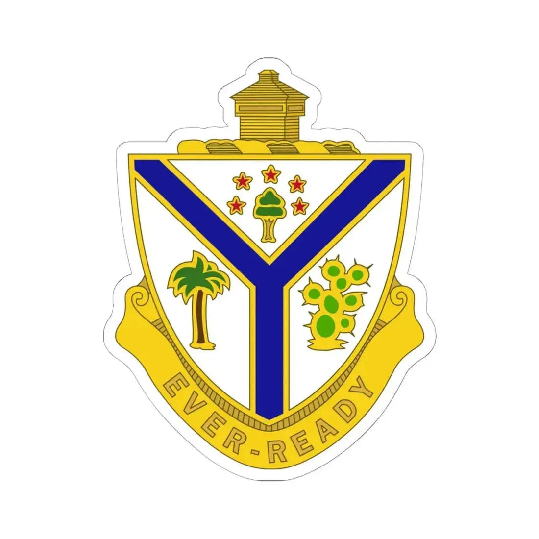 132nd Infantry Regiment (U.S. Army) STICKER Vinyl Kiss-Cut Decal 6 Inch White - The Sticker Space