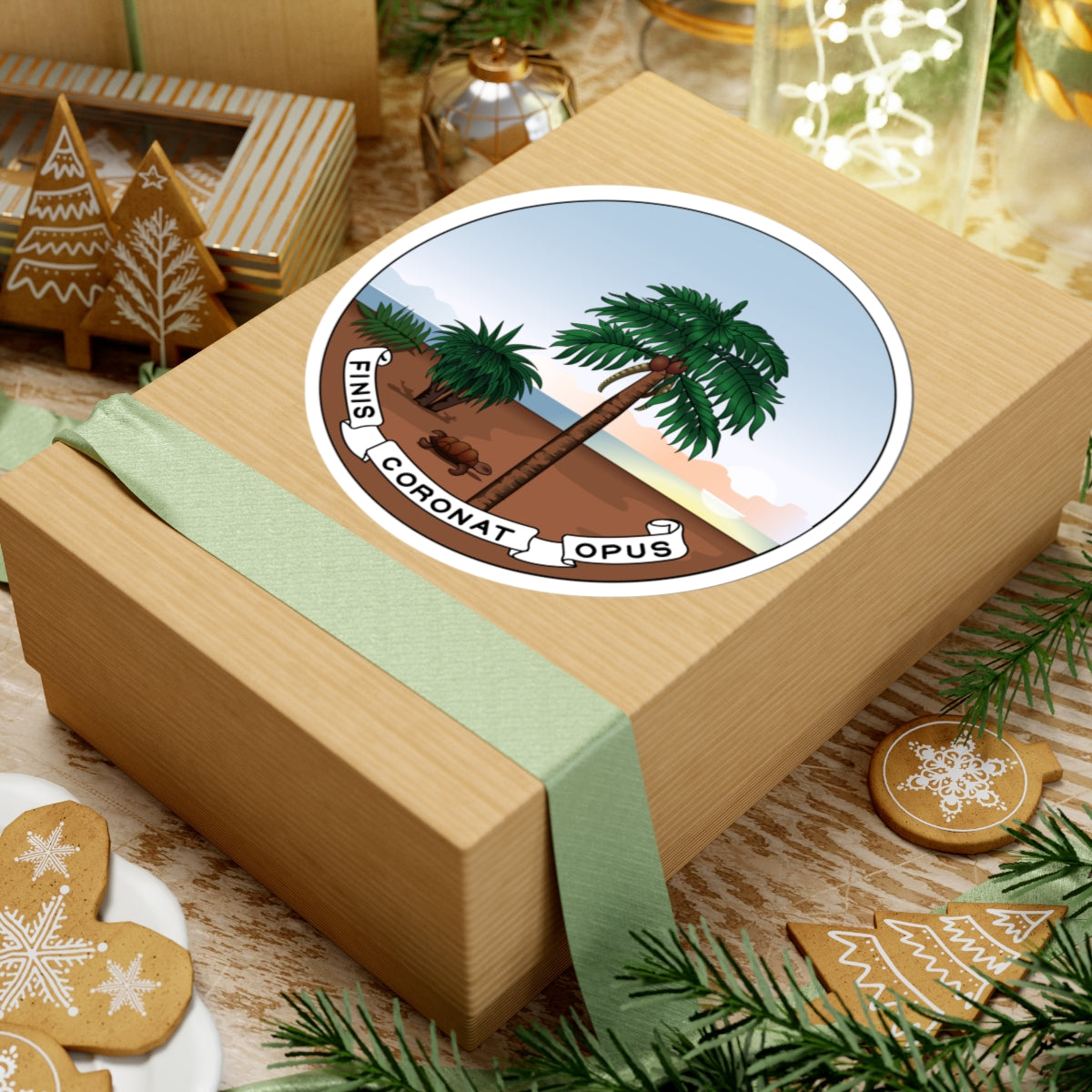 Badge of Seychelles 1903-1961 (Seychelles) (Coat of Arms) STICKER Vinyl Kiss-Cut Decal