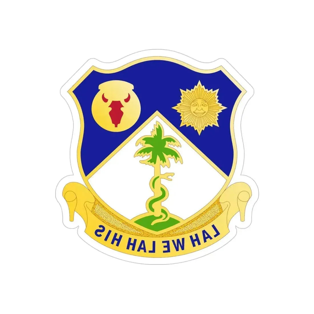 134th Cavalry Regiment (U.S. Army) REVERSE PRINT Transparent Die-Cut STICKER - The Sticker Space