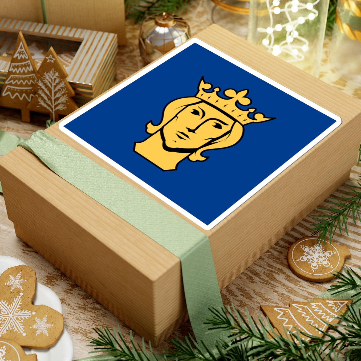 Flag of Stockholm (Sweden) STICKER Vinyl Kiss-Cut Decal