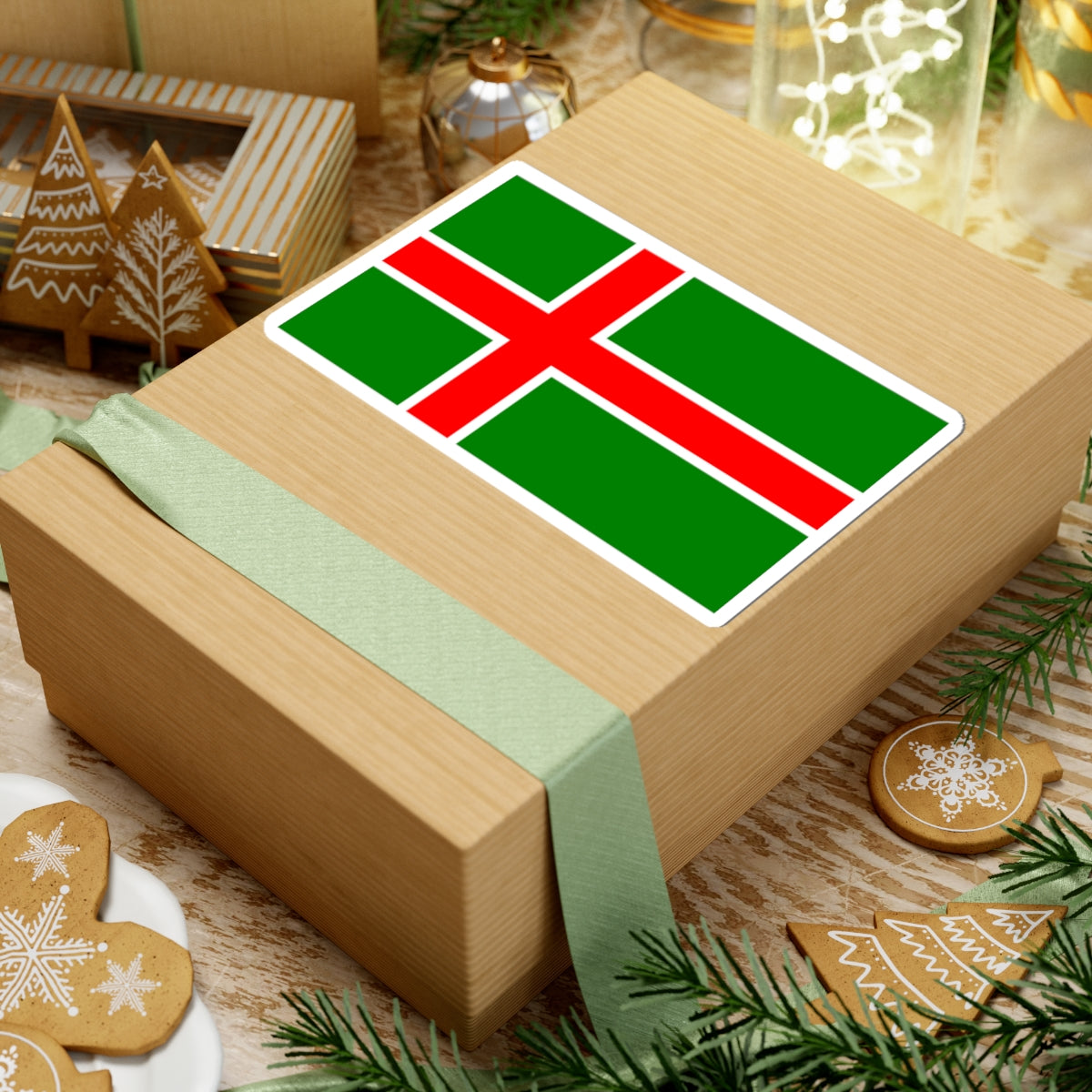 Flag of Smaland (Sweden) STICKER Vinyl Kiss-Cut Decal