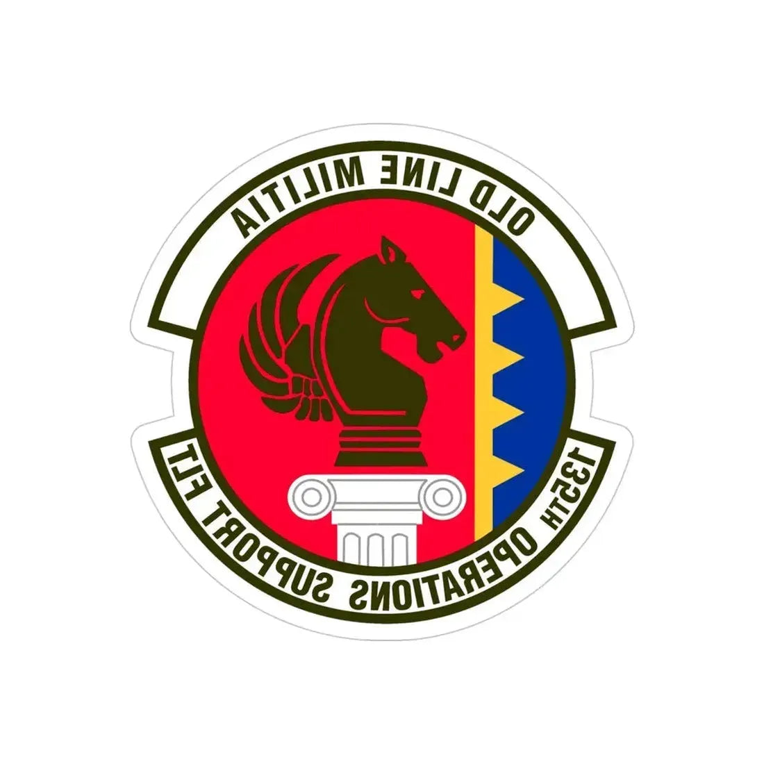 135th Operations Support Flight (U.S. Air Force) REVERSE PRINT Transparent Die-Cut STICKER - The Sticker Space