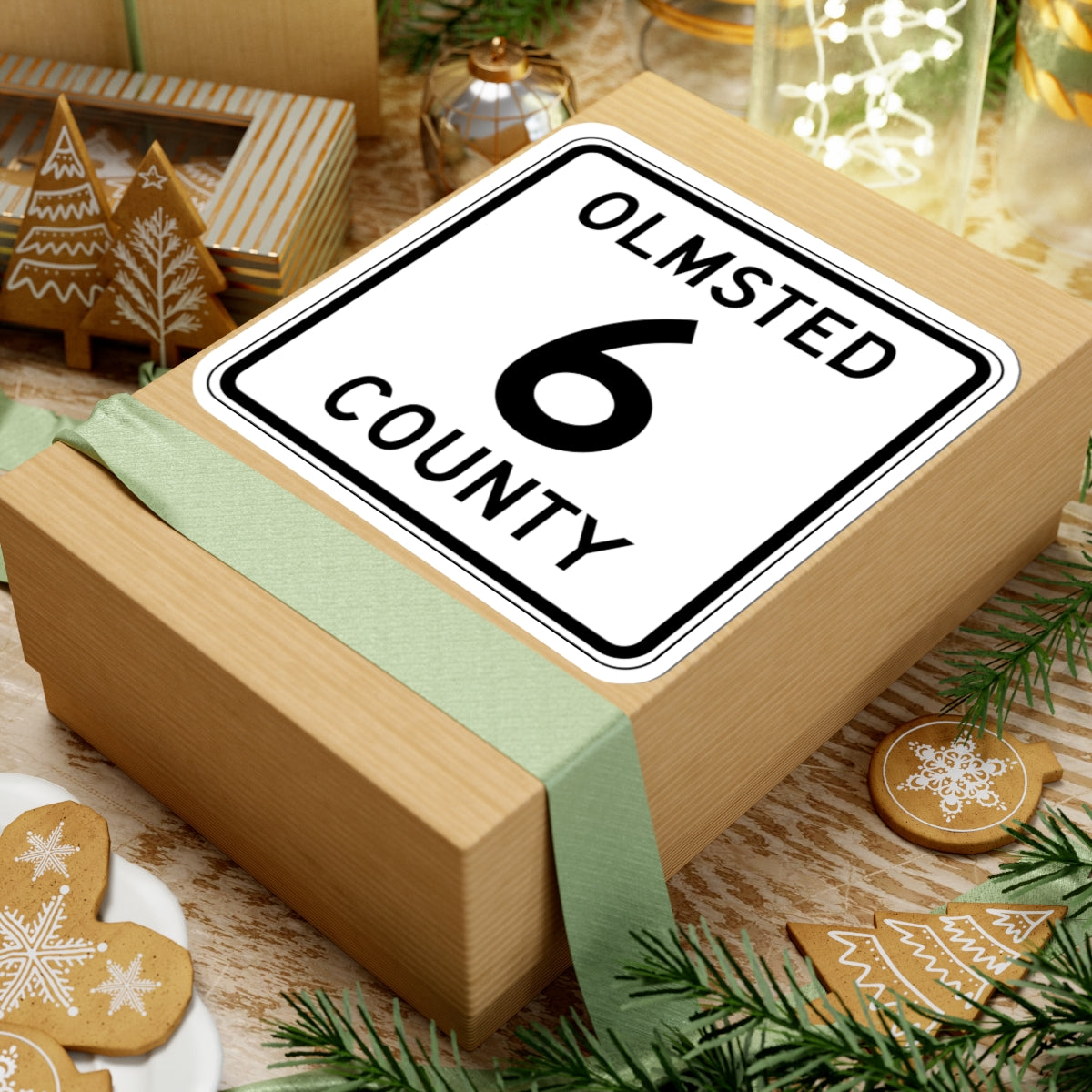 Olmsted County Route 6 MN (Minnesota) (Road Sign) STICKER Vinyl Kiss-Cut Decal