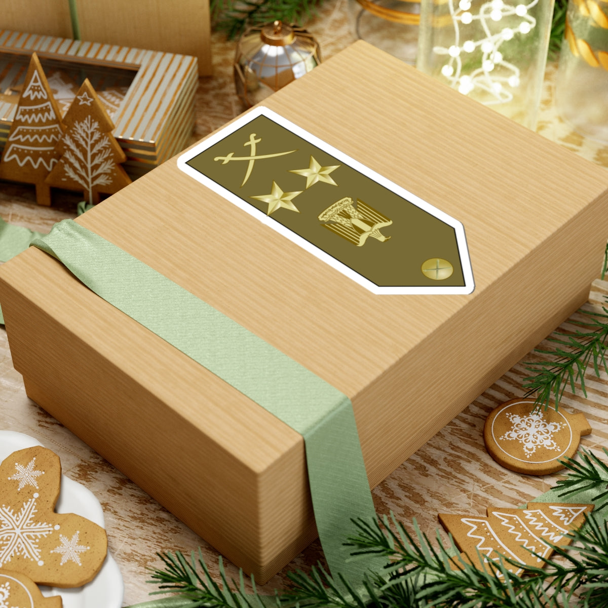 EgyptianArmyInsignia ColonelGeneral rotated (Egypt) (Military Rank) STICKER Vinyl Kiss-Cut Decal