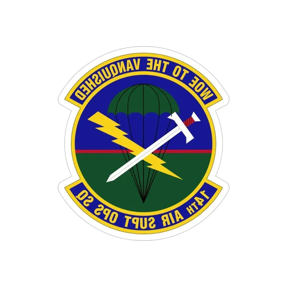14 Air Support Operations Squadron ACC (U.S. Air Force) REVERSE PRINT Transparent Die-Cut STICKER - The Sticker Space