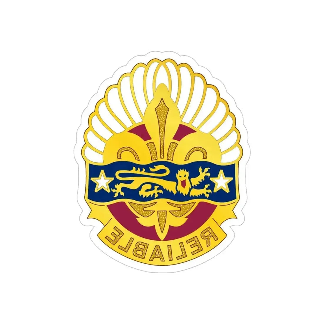 14 Transportation Battalion (U.S. Army) REVERSE PRINT Transparent Die-Cut STICKER - The Sticker Space