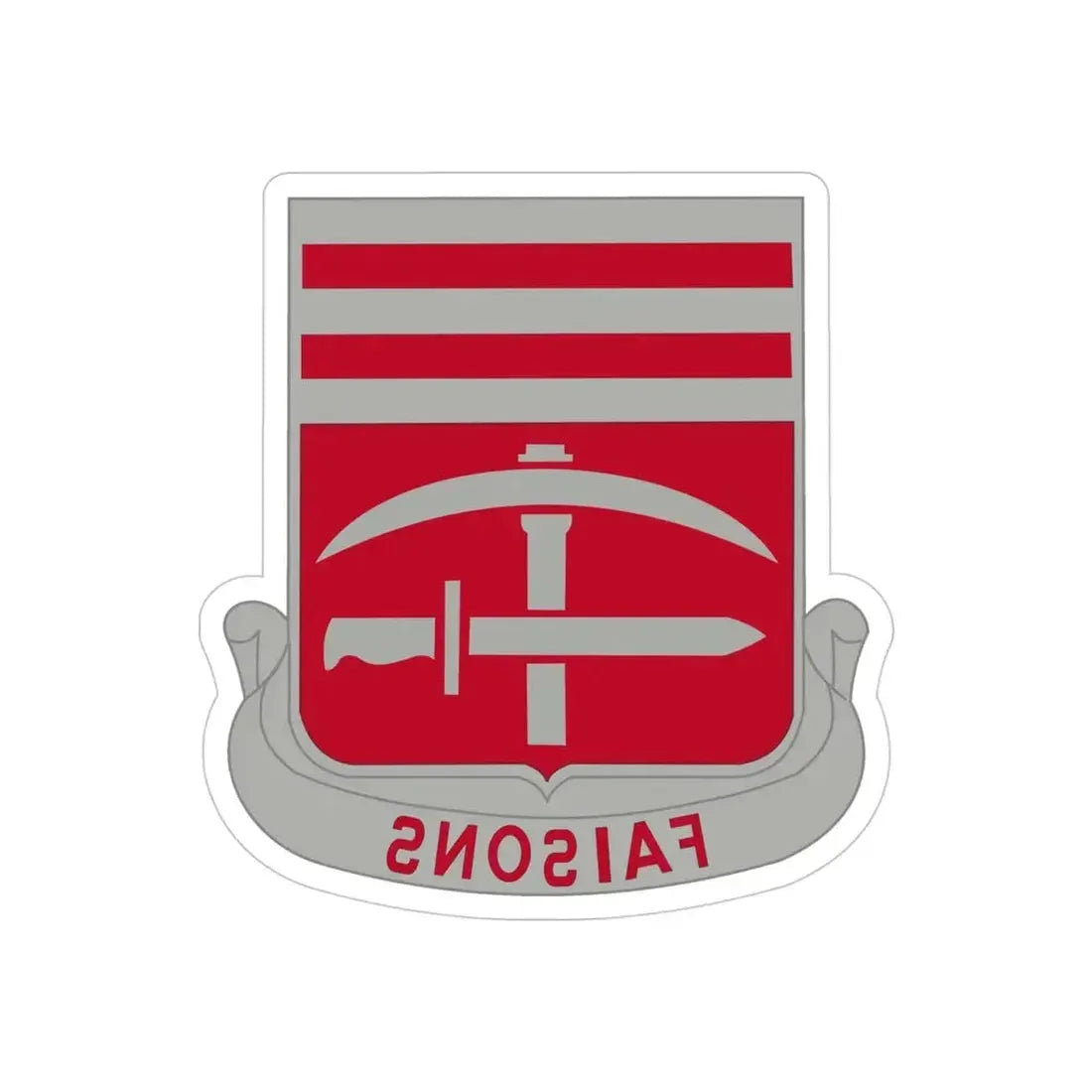 140 Engineer Battalion (U.S. Army) REVERSE PRINT Transparent Die-Cut STICKER - The Sticker Space