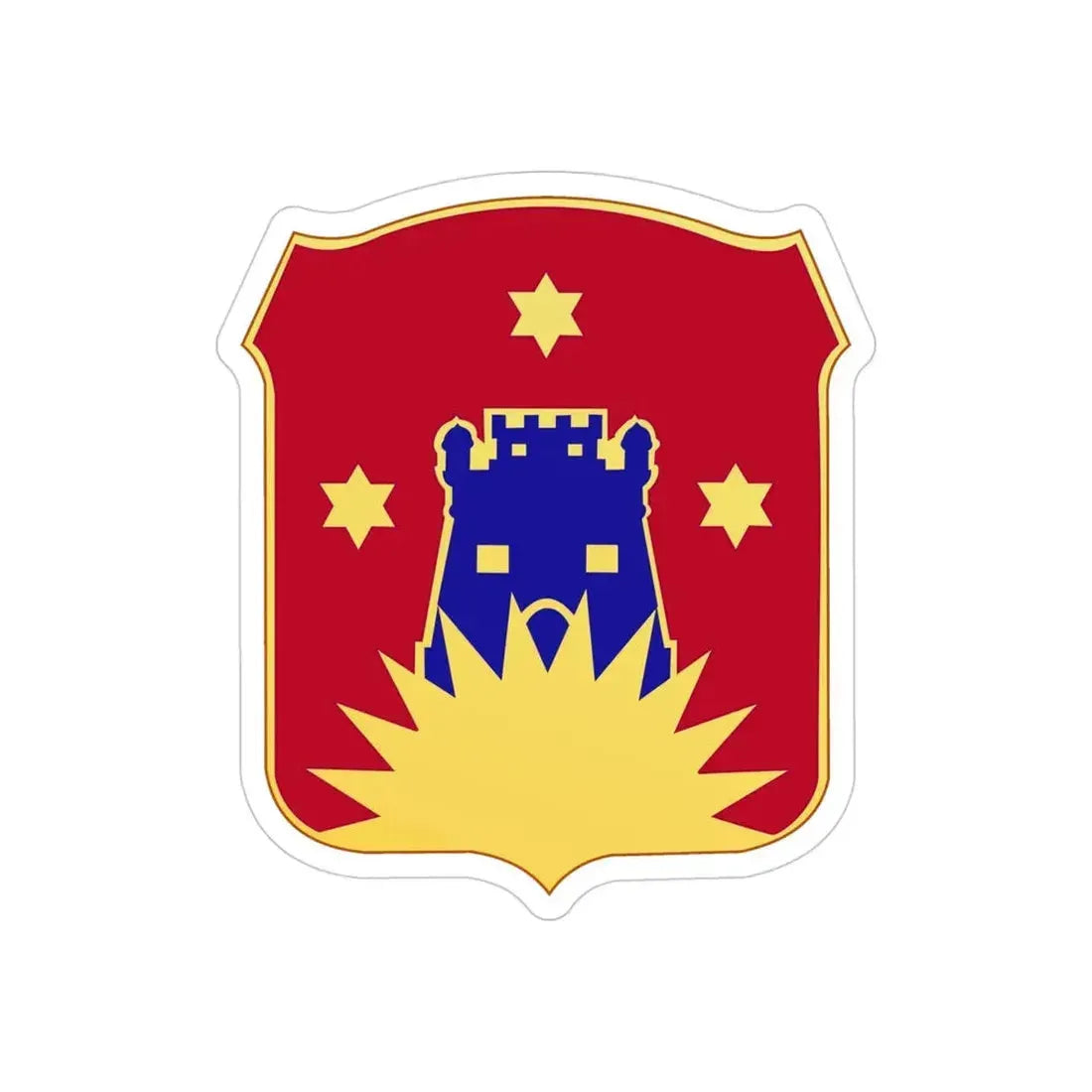 141 Engineer Battalion (U.S. Army) REVERSE PRINT Transparent Die-Cut STICKER - The Sticker Space