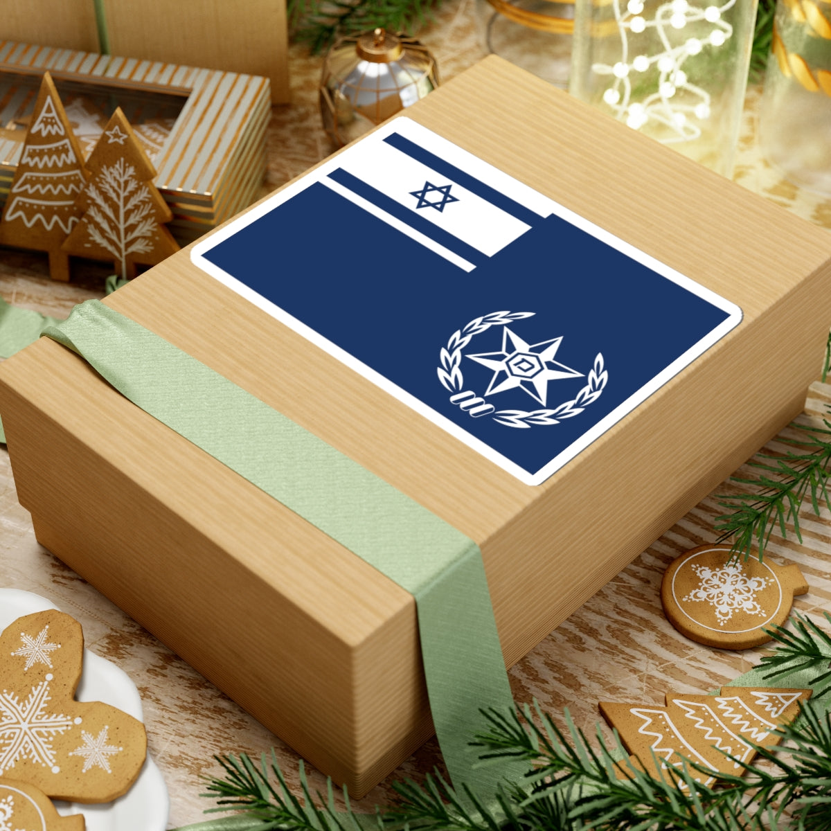Flag of Chief of Israel Police (Israel) STICKER Vinyl Kiss-Cut Decal