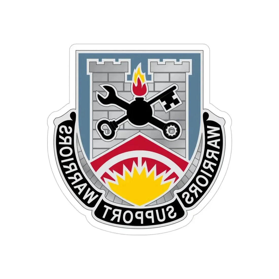 142d Engineer Battalion North Dakota National Guard (U.S. Army) REVERSE PRINT Transparent Die-Cut STICKER - The Sticker Space