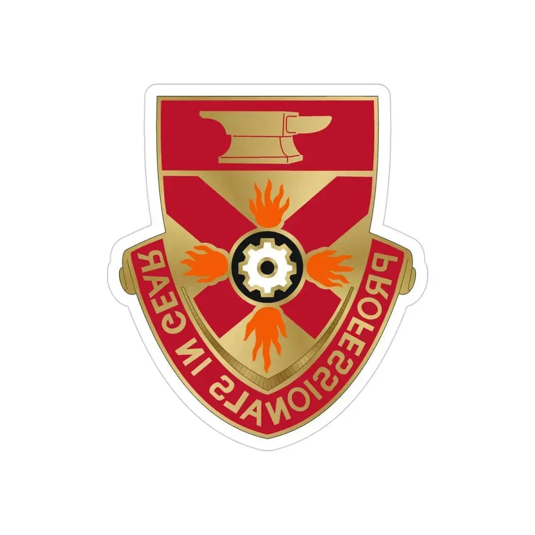 143 Ordnance Battalion (U.S. Army) REVERSE PRINT Transparent Die-Cut STICKER - The Sticker Space