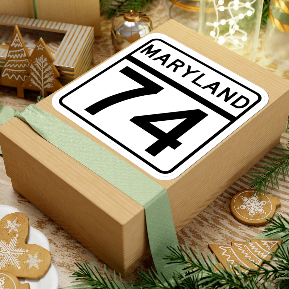MD Route 74 (Maryland) (Road Sign) STICKER Vinyl Kiss-Cut Decal