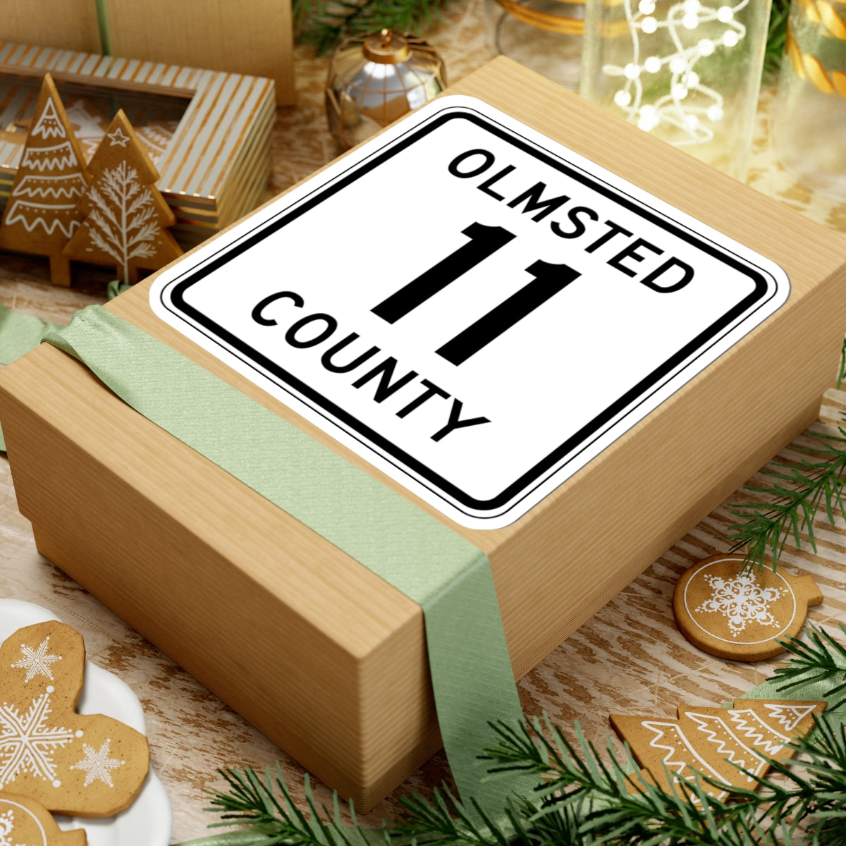 Olmsted County Route 11 (Minnesota) (Road Sign) STICKER Vinyl Kiss-Cut Decal
