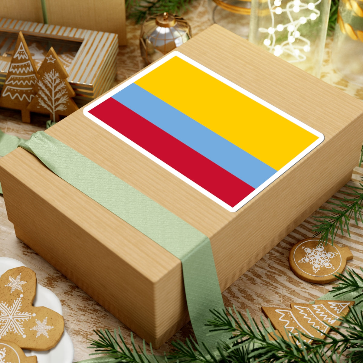 Flag of Venezuela with no coat of arms 1811-1836 (Colombia) STICKER Vinyl Kiss-Cut Decal