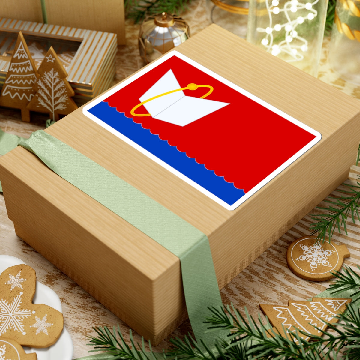 Flag of Fryazino Moscow oblast (Russia) STICKER Vinyl Kiss-Cut Decal