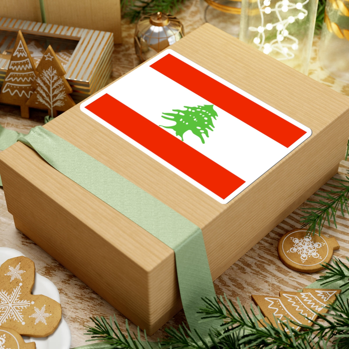 Flag of Lebanon WFB 2000 (Lebanon) STICKER Vinyl Kiss-Cut Decal