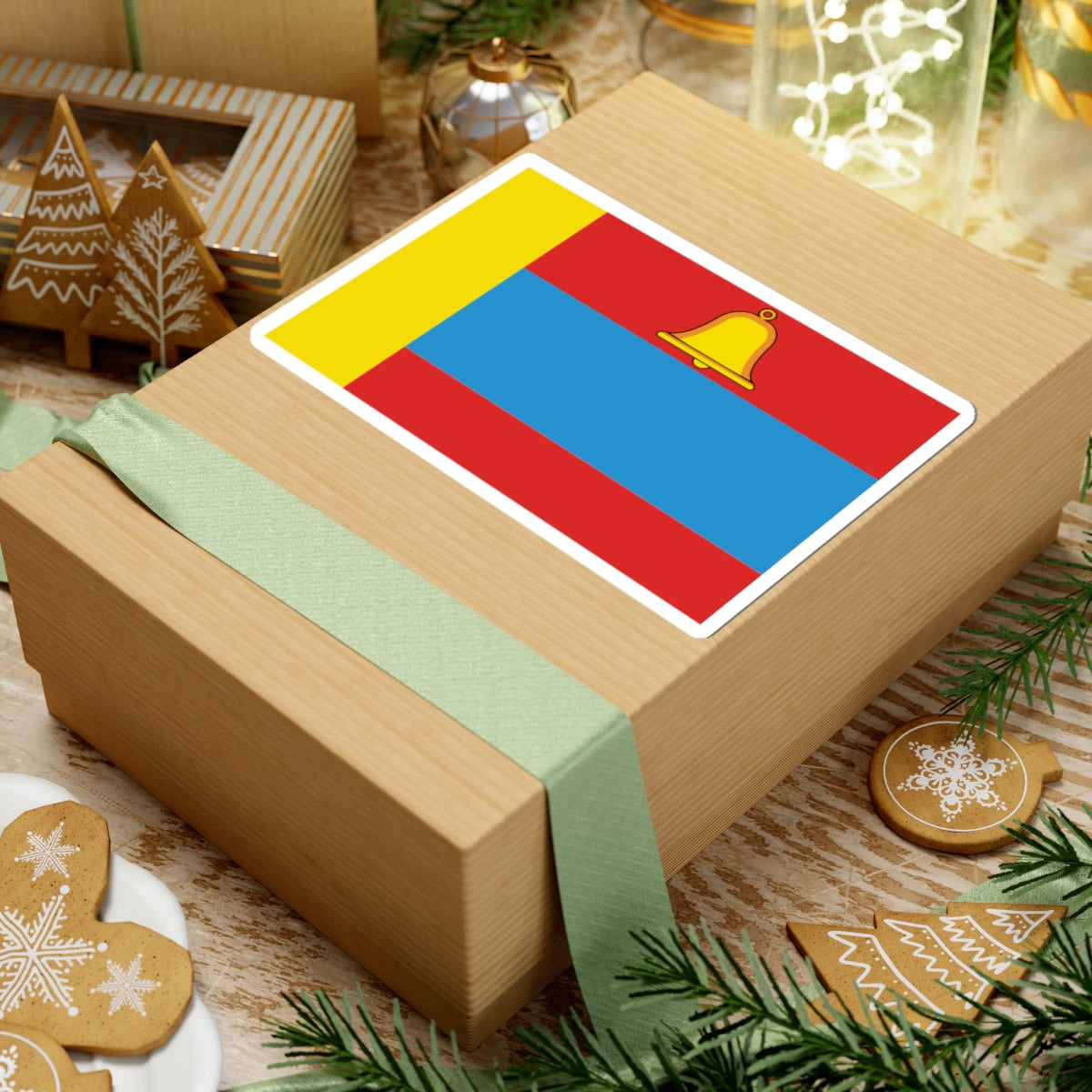 Flag of Khlevnoe rayon Lipetsk oblast (Russia) STICKER Vinyl Kiss-Cut Decal