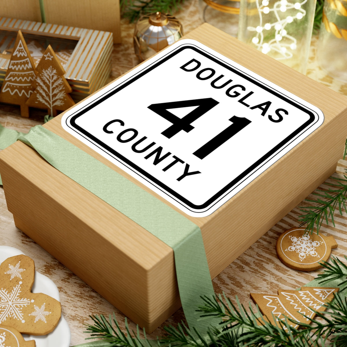 Douglas County Route 41 (Minnesota) (Road Sign) STICKER Vinyl Kiss-Cut Decal