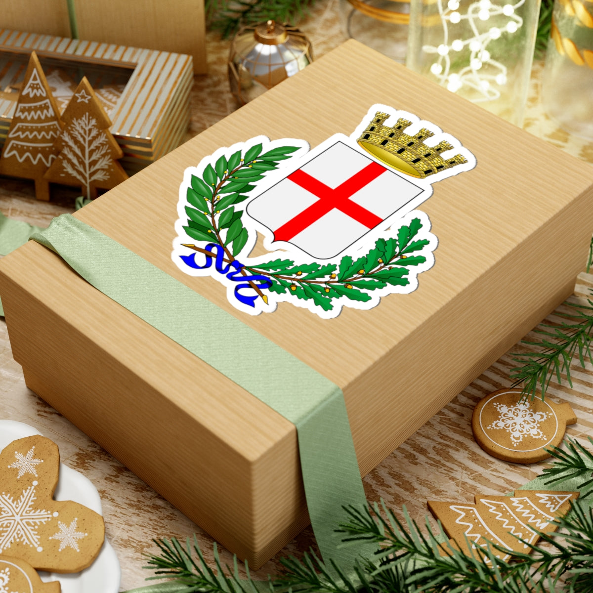 Barge-Stemma (Italy) (Coat of Arms) STICKER Vinyl Kiss-Cut Decal