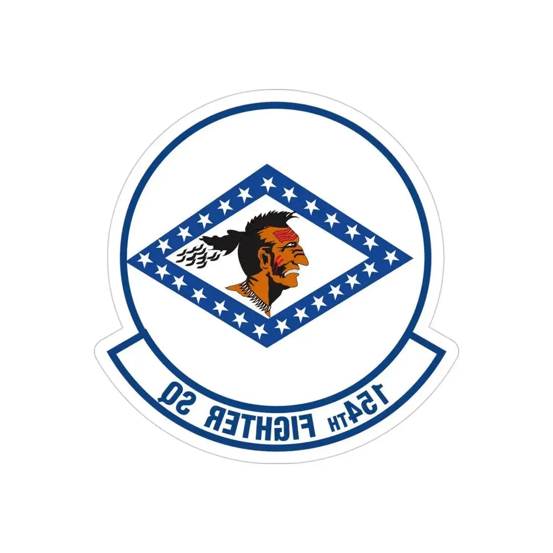 154 Fighter Squadron (U.S. Air Force) REVERSE PRINT Transparent Die-Cut STICKER - The Sticker Space