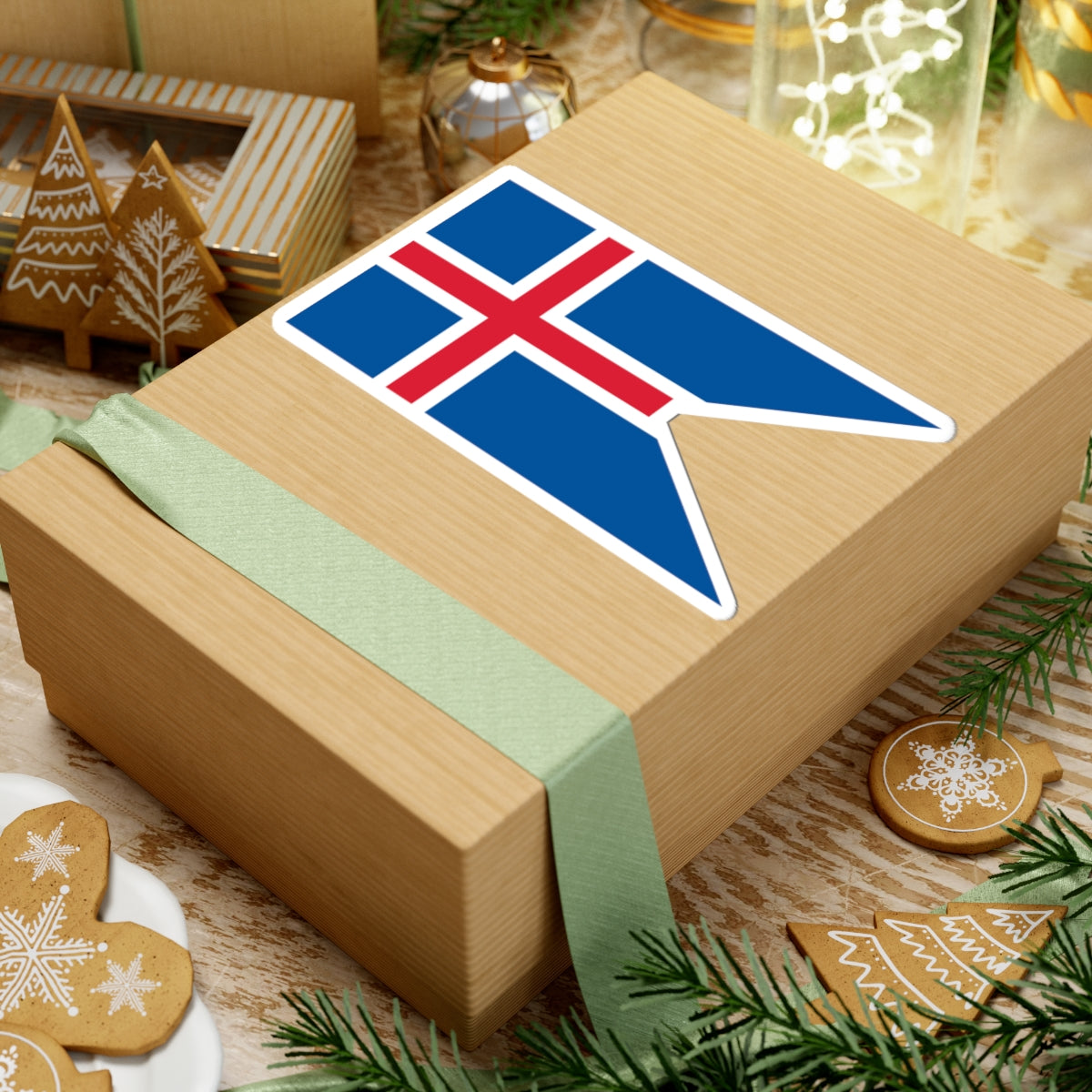 Flag of Iceland state (Iceland) STICKER Vinyl Kiss-Cut Decal