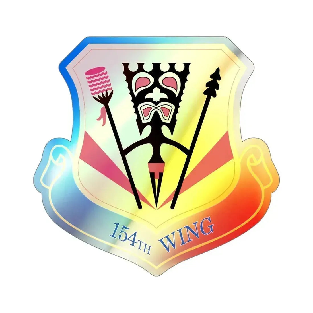 154th Wing (U.S. Air Force) Holographic STICKER Die-Cut Vinyl Decal - The Sticker Space