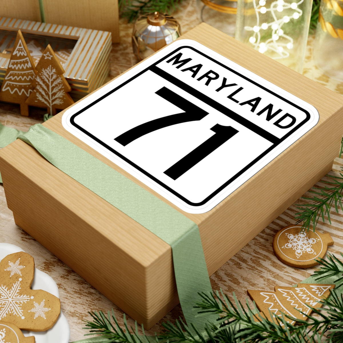 MD Route 71 (Maryland) (Road Sign) STICKER Vinyl Kiss-Cut Decal