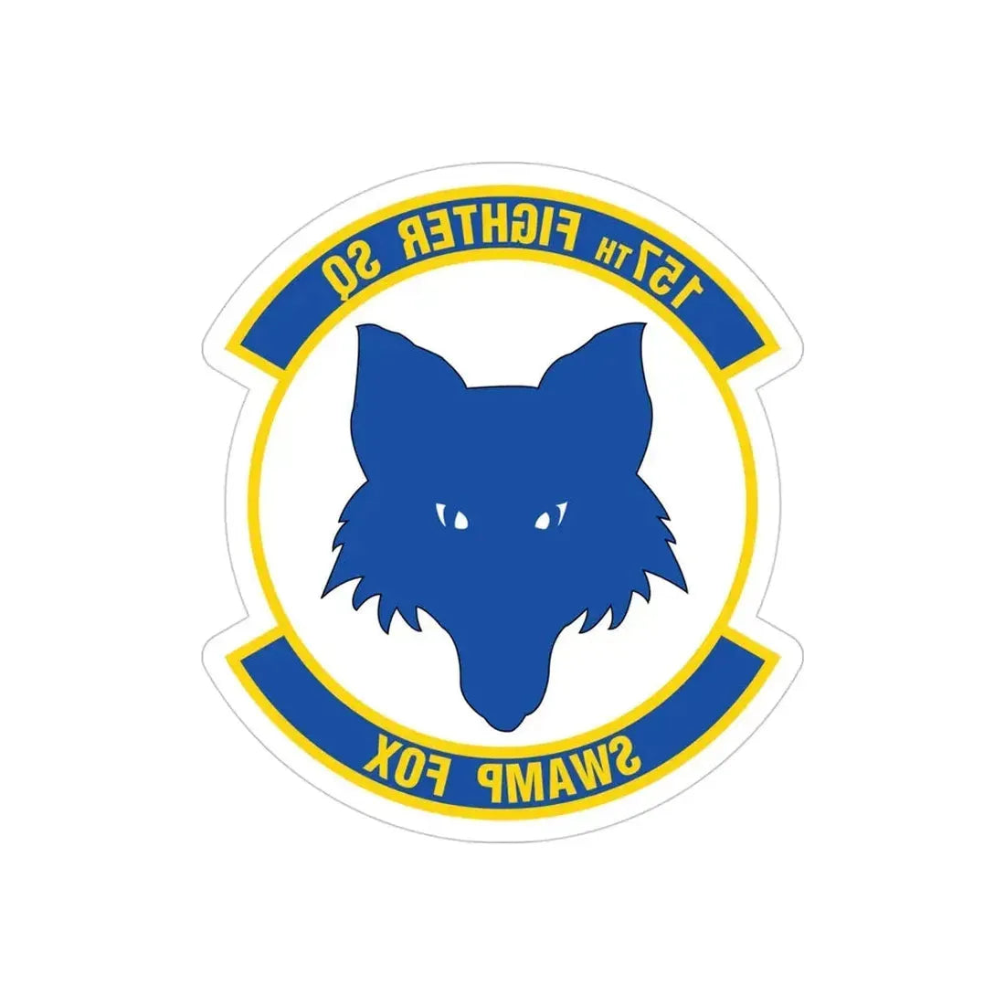 157 Fighter Squadron (U.S. Air Force) REVERSE PRINT Transparent Die-Cut STICKER - The Sticker Space