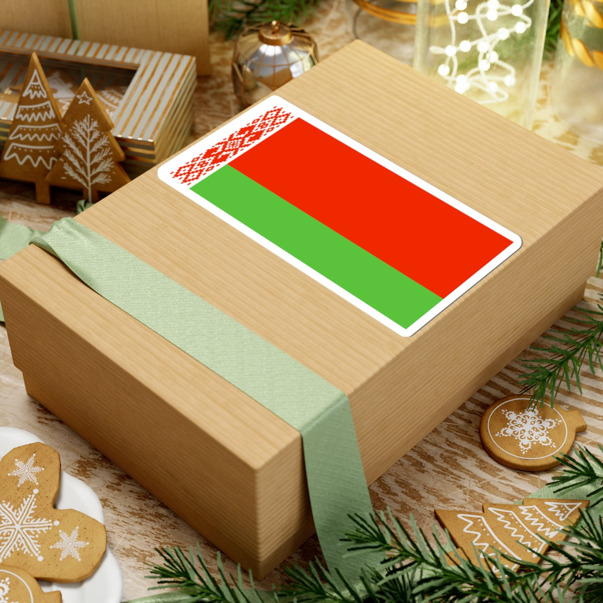 Flag of Belarus WFB 2000 (Belarus) STICKER Vinyl Kiss-Cut Decal