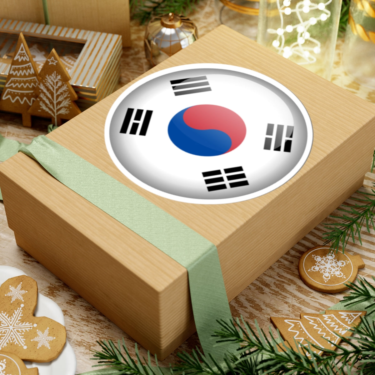 Flag orb South Korea (Korea) STICKER Vinyl Kiss-Cut Decal