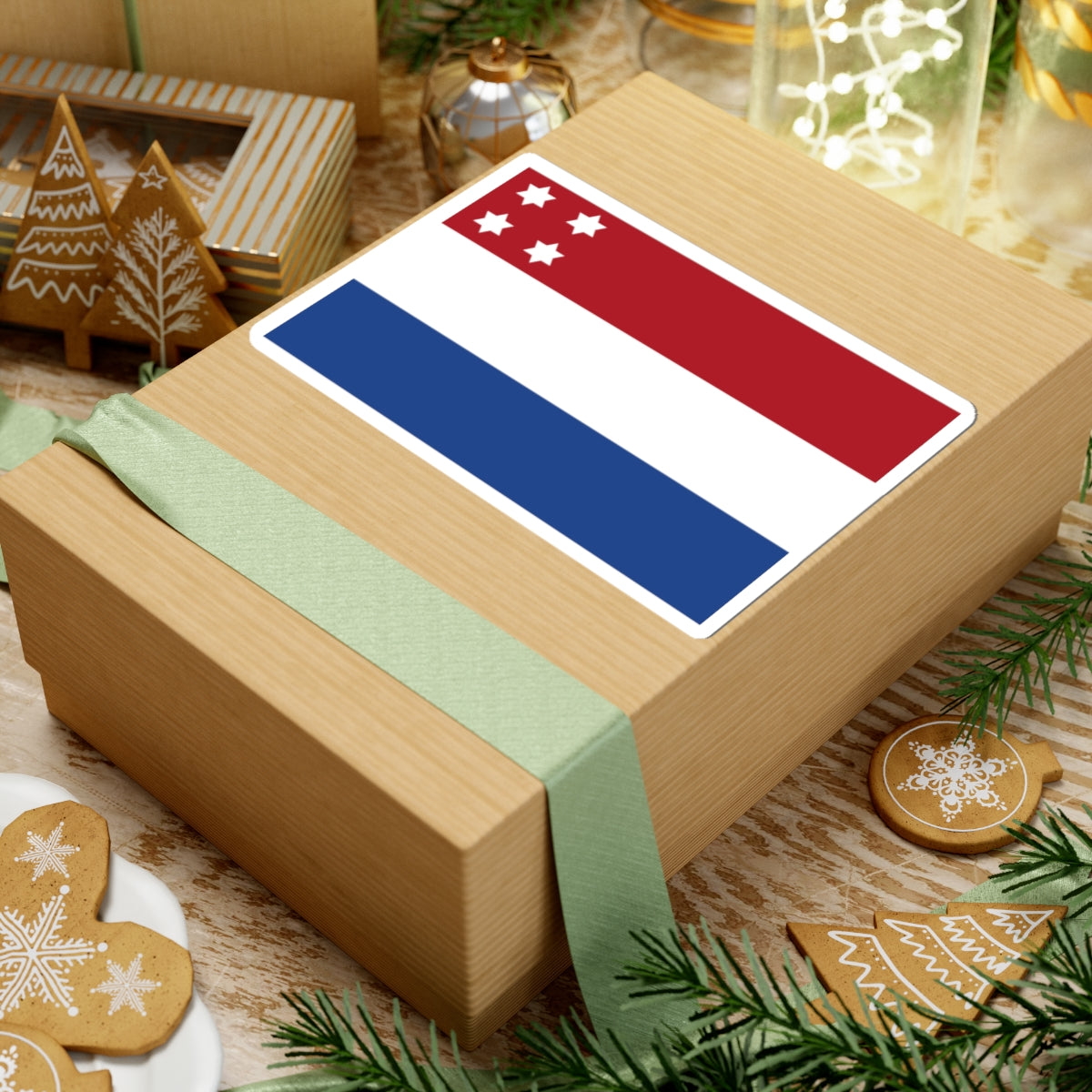 Rank flag of Lieutenant admiral for the Royal Netherlands Navy (Netherlands) STICKER Vinyl Kiss-Cut Decal