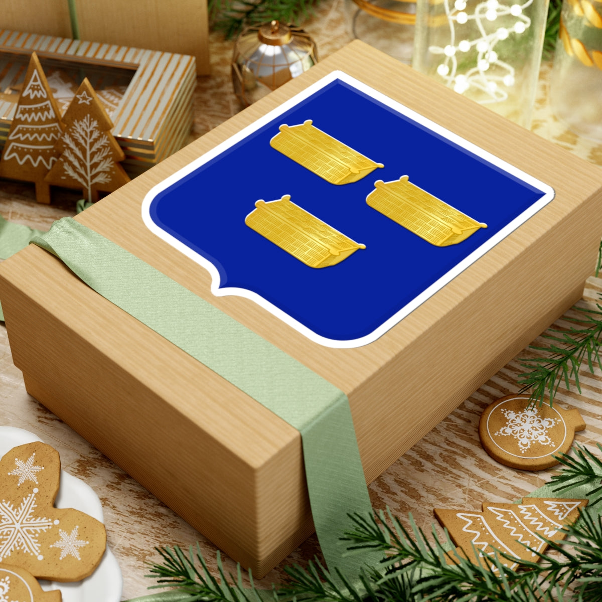 Baarle-Nassau wapen (Netherlands) (Coat of Arms) STICKER Vinyl Kiss-Cut Decal