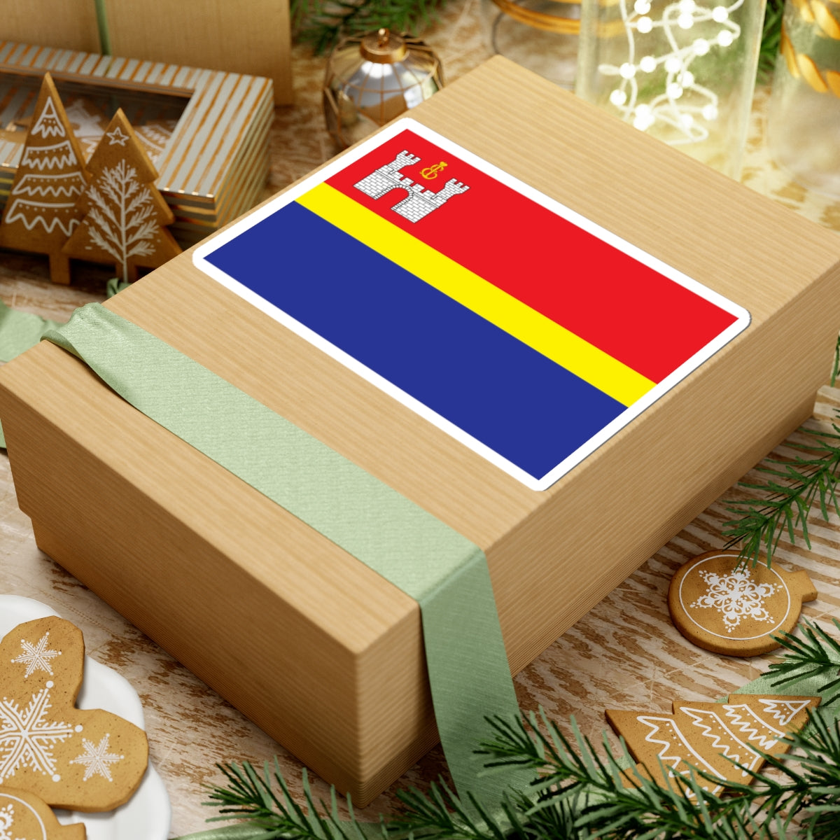 Flag of Kaliningrad Oblast (Russia) STICKER Vinyl Kiss-Cut Decal